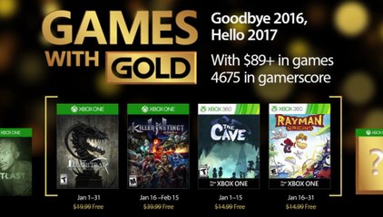 FREE Xbox Games with Gold (January 2017)