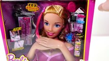 Barbie Color Changer Nails, Eyes & Lips! Life Size Barbie Haircut and Styling Head