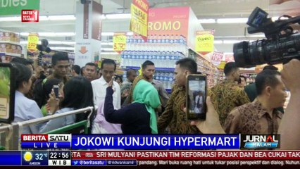 Presiden Jokowi Jalan-jalan ke Hypermart