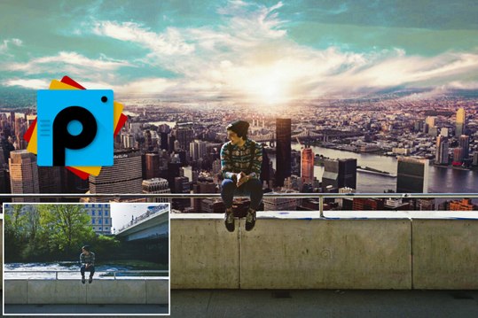 PicsArt Editing Tutorial _ Alone Boy Sitting on Wall Photo Manipulation _ PicsArt Best Editing