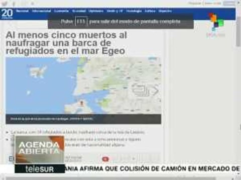 Mueren 5 refugiados al intentar cruzar el mar Egeo
