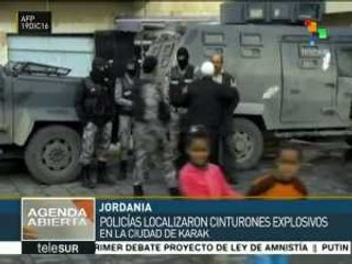 Policía de Jordania halla cinturones explosivos en Karak