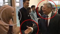 Muslim girl refuses to shake hand with german president