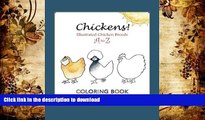 Hardcover Chickens! Illustrated Chicken Breeds A to Z Coloring Book Kindle eBooks