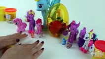 ♥ GIANT Play-Doh Rainbow Surprise Egg My Little Pony Princesses Pop Pinkie Pie DJ Pon-3 Rainbow Dash