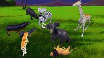 Safari Toy Animals Stop Motion Animation with Elephant vs Lion!