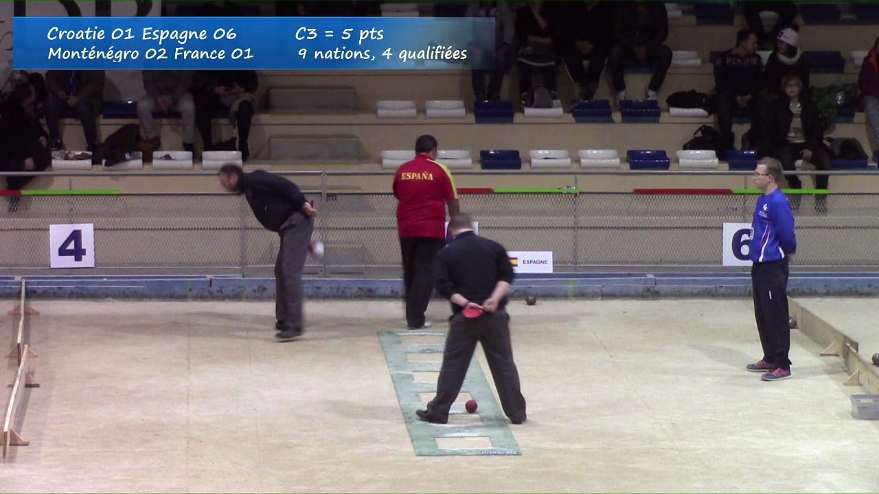 Quarts de finale, tir de précision, Sport Boules, Euro Masculin, Nice 2016