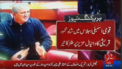 Shah Mehmood Qureshi badly grilled Danial Aziz in parliament - Watch Video