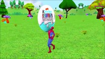 Learn ABC With Spiderman Surprise Egg | ABC Songs for Children | Spiderman Cartoons for kids