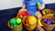 CUTE BABY Eli Best Learning Colors Fruit & Veggies Color Sort TONS of SURPRISES Toys for Babies Kids