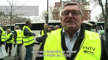 Des centaines d'autocars contre les mesures anti-diesel à Paris