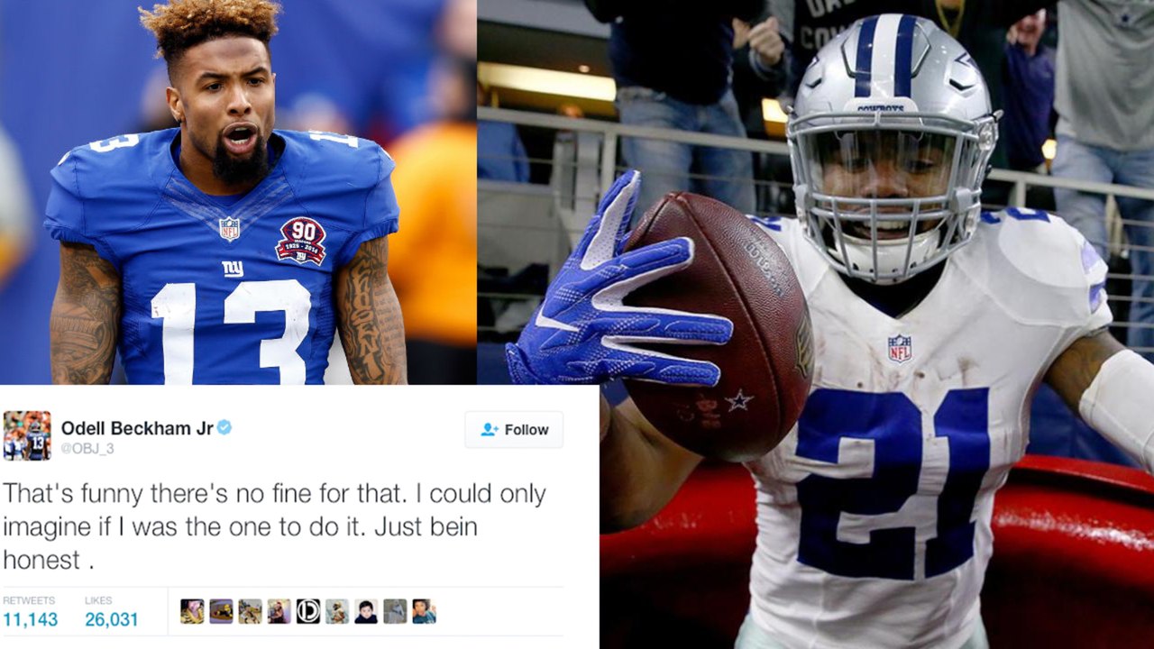 Odell Beckham Jr PISSED Ezekiel Elliott Will NOT Be Fined, Calls Out NFL on Twitter