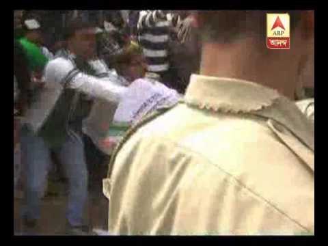 police lathicharged TMCP supporters at Katowa college