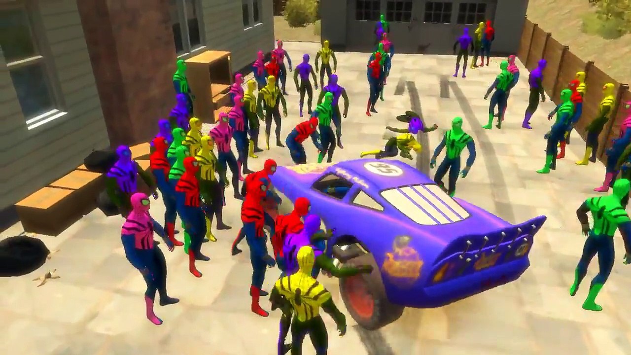 Nursery Rhymes Spiderman Colors Lightning McQueen & Disney Pixar Cars Children Songs with Action