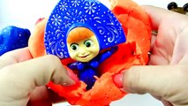 Play Doh Surprise Masha And The Bear Figures - Маша и Медведь PlayDoh сюрприз - Eggs and Toys TV