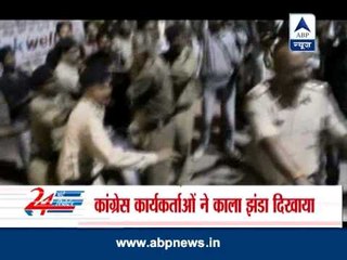 Congress- Bajrang Dal workers create chaos; Police lathicharged