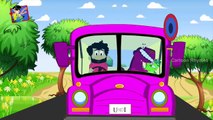 Dinosaur Wheels On The Bus Go Round And Round | Pink Bus | Kids Nursery Rhymes | Dinosaur Cartoons