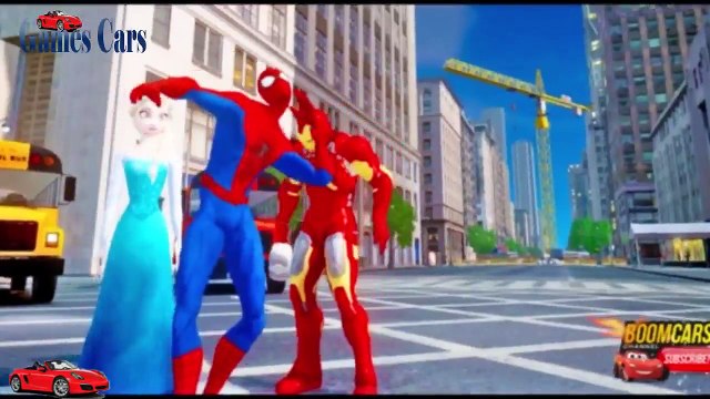 Wheels On The Bus Song, Spider-Man Wheels On The Bus, Spiderman Superheroes Nursery Rhymes for kids