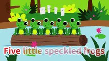 Karaoke: Five Little Speckled Frogs | Children Nursery Rhyme | Kids Songs | Baby Puff Puff