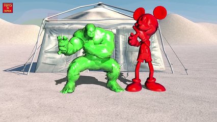 HULK CANDY VS MICKEY MOUSE CANDY SUPERHERO BATTLE Finger Family | 1 HOUR | 3D Nursery Rhymes