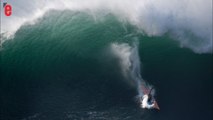 Au Portugal, les surfeurs affrontent les terribles vagues de Nazaré