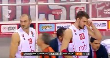 Olympiacos vs Crvena Zvezda - Patrick Young Amazing block on Mitrovic 20-12-2016
