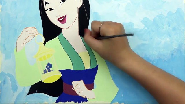 SPEED DRAWING MULAN - Disney Princess Watercolor Painting