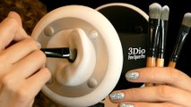 Close Up ASMR Ear Cleaning 3D with Ear Massage Brushing, Sticky Tape, Makeup Brushes, Tapping