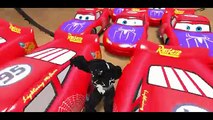 Venom Smash Party Spiderman Real Superhero McQueen Cars w/ Children Nursery Rhyme with Action