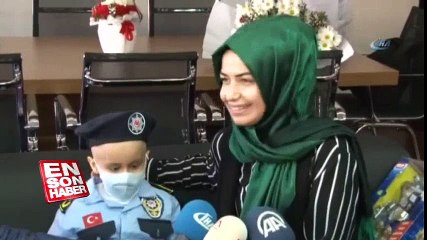 Lösemili minik Ziya’nın polislik hayali gerçek oldu | En Son Haber