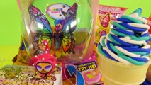 Play Doh Ice Cream Surprise Toys Kinder Eggs Donutella Live Pets Butterfly Playdough Creations