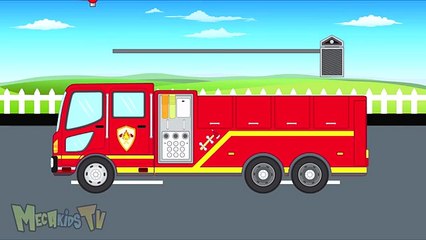 Fire Truck - Monster Trucks For Children - Mega Kids Tv