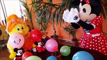 Minnie Mouse in Real Life Popping Surprise Toy Balloons on Cactus Challenge