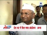 Agitation happening at 500 districts in the country: Anna Hazare