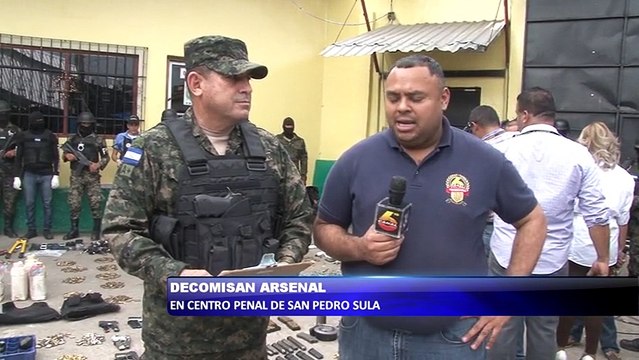 Sorprendente decomiso de armas en el centro penal de San Pedro Sula