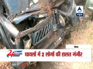 Truck-jeep collide in Meerut, Five died