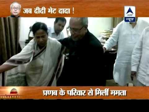 Mamata Banerjee meets Pranab Mukherjee, congratulates him ‎