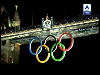 London Tower Bridge lights up for Britain's golden Olympians ‎