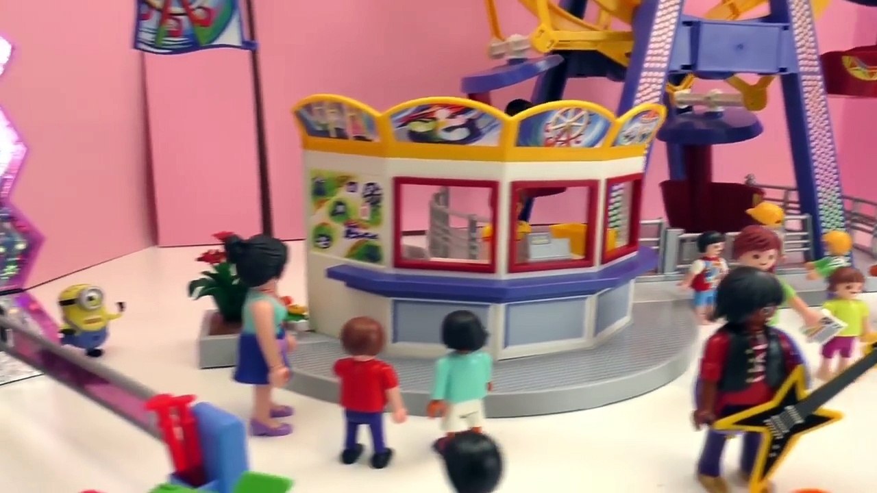 Playmobil 摩比游戏 小电影 蕾娜 和 克里斯 在游乐园 玩 巨型摩天轮 展示