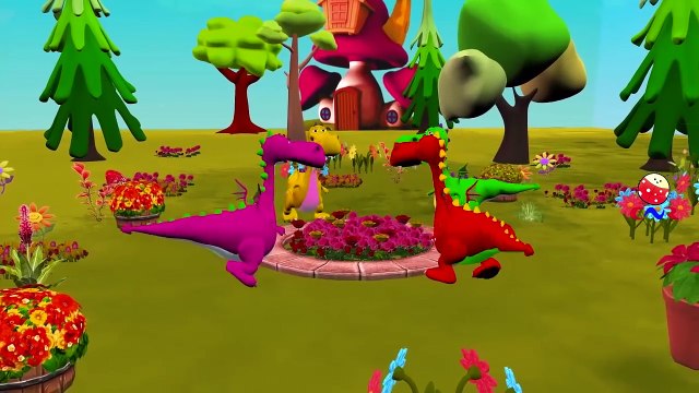 Dinosaurs Finger Family Rhymes for Children | Ringa Ringa Roses | Ding Dong Bell | Rain Rain Go Away