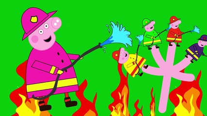 5 Little Peppa Pig Minions Jumping on the Bed