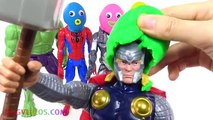 Play Doh Super Hero Learn Colors Video for Children SpiderMan Hulk Finger Family Song Nursery Rhymes