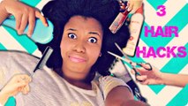 3 Amazing Life Hacks For THICK NATURAL HAIR !