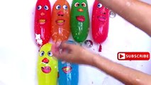 10 min Colours Wet Balloons Compilation - More Funny Balloons Finger Family Songs - Learning Colour