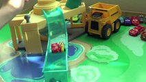 Disney Cars Micro Drifters Rip Clutchgoneski with the Colossus and on Mater the Greater Ramp
