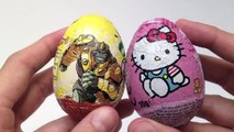 Surprise Eggs Gormiti and Hello Kitty Chocolate Kinder Surprise Eggs Unwrapping
