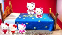 Hello Kitty Jumping on the Bed | 5 Little Monkeys Jumping on the bed Nursery Rhymes
