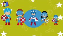 Captain American Finger Family | Nursery Rhymes For Children | Cartoon Songs | Cartoon Rhymes