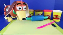 Play Doh Pizza with Toy Story Slinky Dog Play Dough Pizza Pie Food Tutorial by DisneyCarToys
