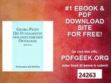 Vorlesungen und Schriften Die Fundamente der griechischen Ontologie